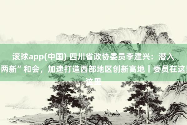 滚球app(中国) 四川省政协委员李建兴：潜入“两新”和会，加速打造西部地区创新高地丨委员在这里