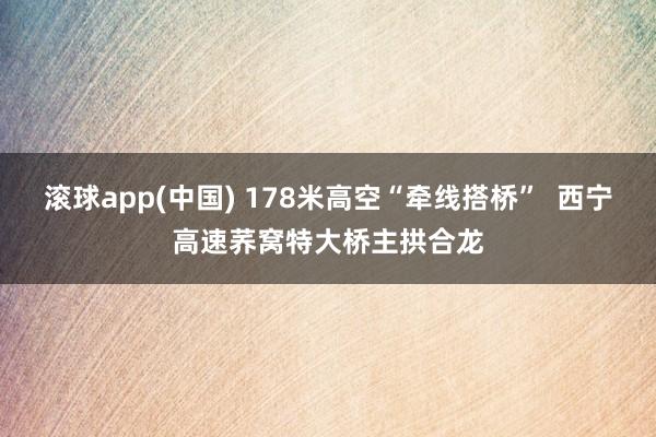 滚球app(中国) 178米高空“牵线搭桥”  西宁高速荞窝特大桥主拱合龙