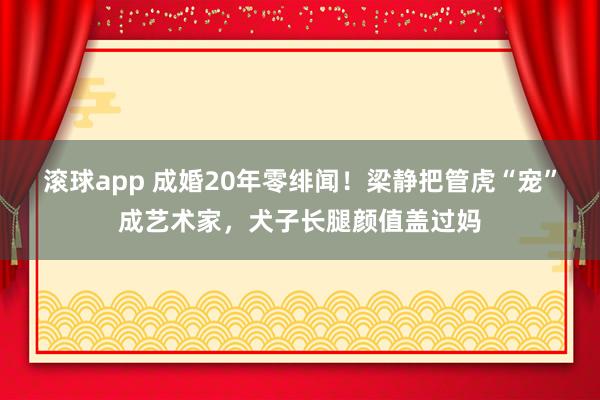 滚球app 成婚20年零绯闻！梁静把管虎“宠”成艺术家，犬子长腿颜值盖过妈