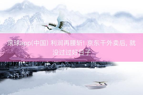 滚球app(中国) 利润再腰斩! 京东干外卖后， 就没过过好日子