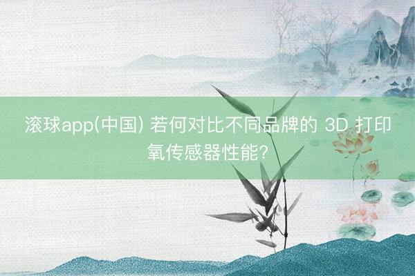 滚球app(中国) 若何对比不同品牌的 3D 打印氧传感器性能?