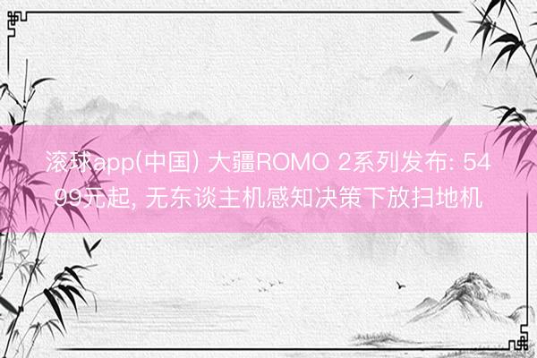 滚球app(中国) 大疆ROMO 2系列发布: 5499元起， 无东谈主机感知决策下放扫地机