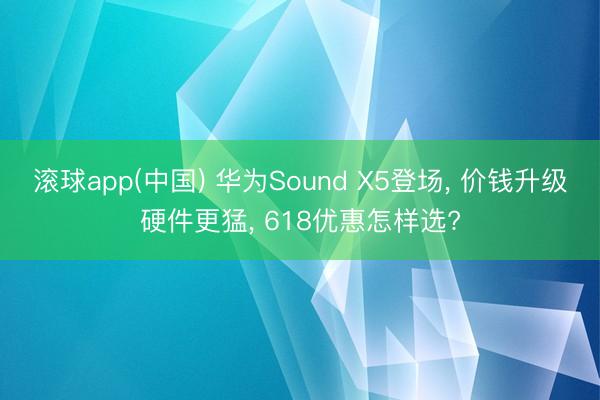 滚球app(中国) 华为Sound X5登场， 价钱升级硬件更猛， 618优惠怎样选?