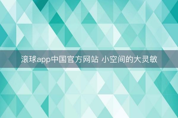 滚球app中国官方网站 小空间的大灵敏