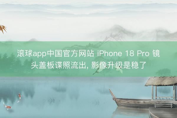滚球app中国官方网站 iPhone 18 Pro 镜头盖板谍照流出, 影像升级是稳了