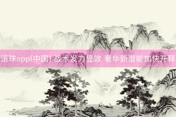 滚球app(中国) 战术发力显效 奢华新潜能加快开释