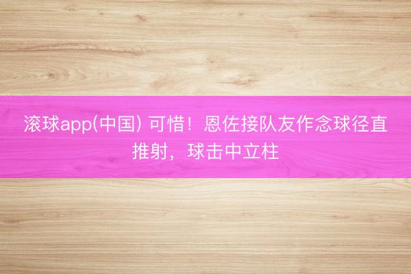 滚球app(中国) 可惜！恩佐接队友作念球径直推射，球击中立柱
