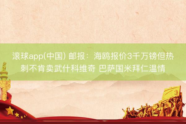 滚球app(中国) 邮报：海鸥报价3千万镑但热刺不肯卖武什科维奇 巴萨国米拜仁温情