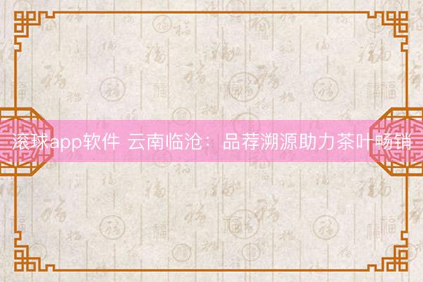 滚球app软件 云南临沧：品荐溯源助力茶叶畅销