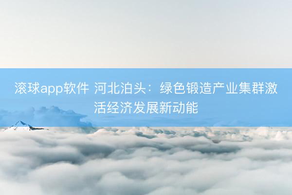 滚球app软件 河北泊头：绿色锻造产业集群激活经济发展新动能
