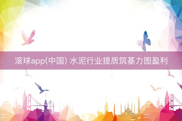 滚球app(中国) 水泥行业提质筑基力图盈利