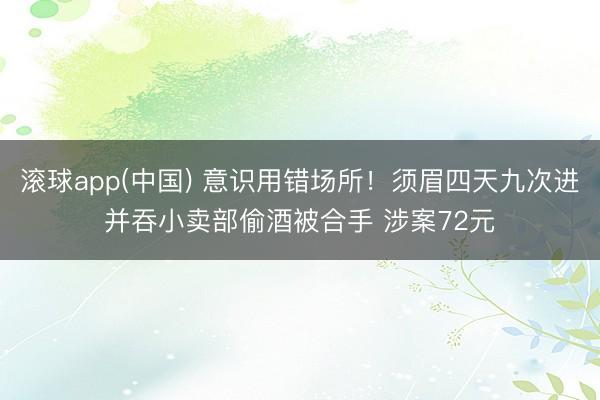 滚球app(中国) 意识用错场所！须眉四天九次进并吞小卖部偷酒被合手 涉案72元