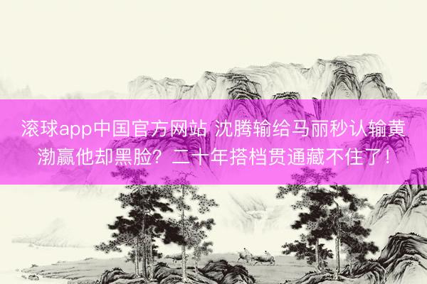 滚球app中国官方网站 沈腾输给马丽秒认输黄渤赢他却黑脸？二十年搭档贯通藏不住了！